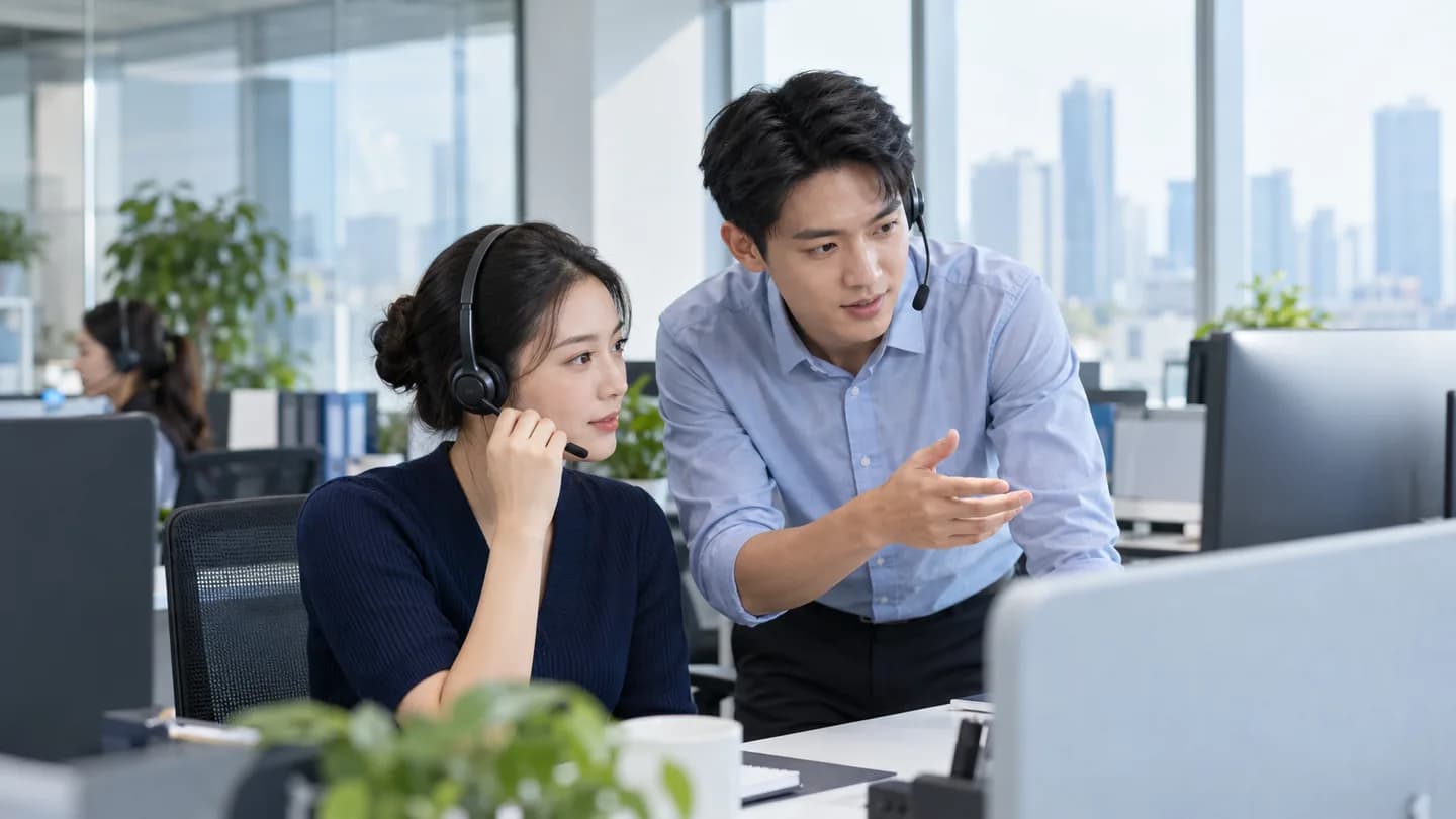 客服人员协作处理客户咨询